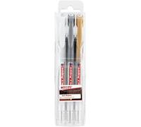 Edding 2185 Gel Ink Rollerball - White, Gold, Silver (Metallic) - Case Of 3 - .7 Mm - Gel Pen For Writing, Drawing, For Mandalas, Bullet Journals - Roller Gel Rollerball Pen
