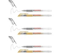 Edding 2185 Roller à encre gel - or, argent (métallisé) - 2 stylos -,7 mm - stylo gel pour écrire, dessiner, pour mandalas, bullet journals - roller gel, stylo roller