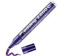 edding 2200 C Marqueur permanent - violet - 1 stylo - pointe biseautée 1-5 mm - sèche vite - résiste à l'eau et à l'essuyage - pour carton, plastique, bois, métal - Marqueur universel