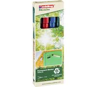 edding Marqueur permanent 25 EcoLine 4-25-4 – noir, rouge, bleu, vert – résistant à l'eau