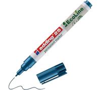 edding 25 EcoLine marqueur permanent - bleu - 1 stylo - pointe ronde fine 1 mm - sèche vite - résiste à l'eau et à l'essuyage - pour carton, plastique, bois, métal - marqueur universel
