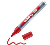edding 250 Marqueur pour tableaux blancs - rouge - 1 stylo - sketchnotes | pointe ronde 1,5-3 mm - feutre effaçable - pour tableaux blanc, magnétique, mémo et chevalet de conférence - rechargeable