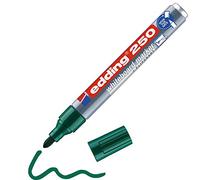 edding 250 Marqueur pour tableaux blancs - vert - 1 stylo - pointe ronde 1,5-3 mm - feutre effaçable - pour tableaux blanc, magnétique, mémo et chevalet de conférence - sketchnotes - rechargeable