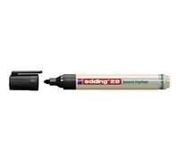 edding 28 EcoLine Marqueur pour tableaux blancs - noir - 1 stylo - pointe ronde 1,5-3 mm - feutre effaçable - pour tableaux blanc, magnétique, mémo et chevalet de conférence - rechargeable