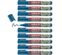 edding Marqueur pour tableau blanc 28 EcoLine, pointe ogive 1,5–3 mm, bleu, pack de 10