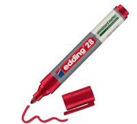 Edding 28 Marqueur pour tableaux blancs - rouge - pointe ogive 1,5-3 mm | 1 stylo pour tableau blanc - effaçable à sec - pour tableaux blancs, flipchart, tableaux d'affichage, tableaux mémo