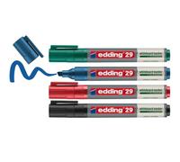 edding Marqueur pour tableaux blancs 29 – Étui de 4 assortis – Pointe 1–5 mm
