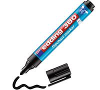 edding Marqueur tableau papier 29904 380 - Pointe ogive 1,5-3 mm Corps plastique Noir Flipchart