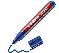 edding Marqueur permanent 300 – Bleu – Pointe ronde 1,5–3 mm, sèche vite, résiste à l'eau