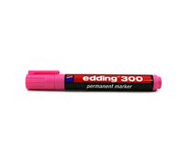 edding 300 Marqueur permanent - rose - 1 stylo - pointe ronde 1,5-3 mm - sèche vite, résiste à l'eau et aux frottements - pour carton, plastique, bois, métal, verre