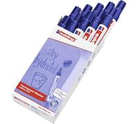 edding 3000 Marqueur permanent - bleu - 10 stylos - pointe ronde 1,5-3 mm - sèche vite - résiste à l'eau et à l'essuyage - pour carton, plastique, bois, métal - marqueur universel