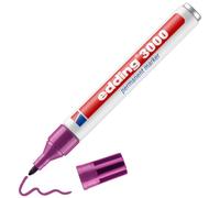 edding 3000 Marqueur permanent - magenta (lilas) - 1 stylo - sèche vite | pointe ronde 1,5-3 mm - résiste à l'eau et à l'essuyage - pour carton, plastique, bois, métal - marqueur universel