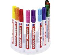 Edding 3000 Marqueur Permanent - Multi-Couleur - Boîte De Présentation De 10 Stylos - Pointe Ronde 1,5-3 Mm - Sèche Vite - Résiste À L'eau Et À L'essuyage - Pour Carton, Plastique, Bois, Métal, Tissu