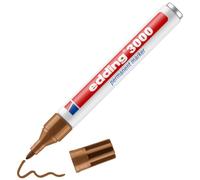edding 3000 Marqueur permanent - ocre - 1 stylo - pointe ronde 1,5-3 mm | sèche vite - résiste à l'eau et à l'essuyage - pour carton, plastique, bois, métal - marqueur universel