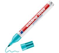 edding 3000 Marqueur permanent - turquoise (bleu) - marqueur universel | 1 stylo - pointe ronde 1,5-3 mm - sèche vite - résiste à l'eau et à l'essuyage - pour carton, plastique, bois, métal