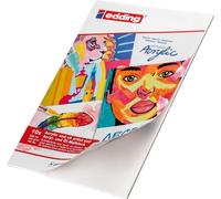 Edding 30010 Bloc Pour Peinture À L'huile Et Acrylique -Blanc-10 Feuilles A3 - Papier 300 G/M² Semblable À La Toile Pour Peinture Acrylique Ou À L'huile, Sans Acide, Idéal Pour Artistes De Tout Niveau