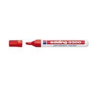 Edding 3300 Marqueur Indélébile Pointe Ogive Rouge 10 Pièces