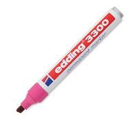 edding 3300 Marqueur permanent - rose - 1 stylo - pointe biseautée 1-5 mm - sèche vite - résiste à l'eau et à l'essuyage - pour carton, plastique, bois, métal - Marqueur universel