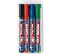 edding Marqueur pour tableau blanc 360 – pointe ogive – étui de 4