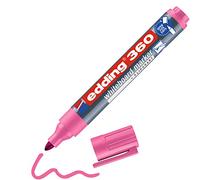 edding 360 Marqueur pour tableaux blancs - rose - 1 stylo - pointe ronde 1,5-3 mm - feutre effaçable - pour tableaux blanc, magnétique, mémo et chevalet de conférence - sketchnotes
