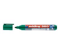 Edding Marqueur Whiteboard 360 – pointe ogive vert, trait 1,5–3 mm, corps alu rechargeable