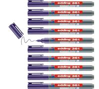 edding Marqueur pour tableaux blancs 361, violet, effaçable, pointe ronde 1 mm, lot de 10