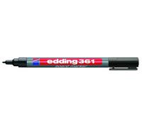 Edding 361 Whiteboard Marker Bullet Tip 1mm Line Black PK10