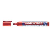 edding - Whiteboard marker 363 , pointe biseautée, rouge Rouge G