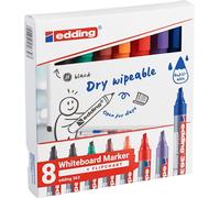 Edding 363-8-S2999 Marqueurs pour tableaux blancs rechargeables, 1 - 5 mm, jeu de 8 assortis