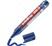 edding 363 Marqueur pour tableaux blancs - bleu - 1 stylo - pointe biseautée 1-5 mm - feutre effaçable - pour tableaux, blanc, magnétique, mémo et chevalet de conférence - sketchnotes - rechargeable