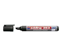 Edding 363 Marqueur pour tableaux blancs - noir - 1 stylo - pointe biseautée 1-5 mm - feutre effaçable - pour tableaux, blanc, magnétique, mémo et chevalet de conférence - sketchnotes - rechargeable