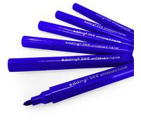 Edding 366 Mini Tableau Blanc Marqueur Stylo - Chiffon Sec - 1.0mm - Bleu - Lot