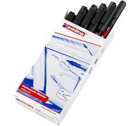 Edding 370 Marqueur Permanent - Noir - 10 Stylos - Pointe Ronde Fine 1 Mm - Imperméable, Sèche Vite - Marqueur Polyvalent Universel - Pour Carton, Plastique, Bois, Métal, Verre, Pierre, Toile