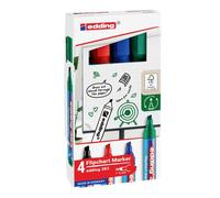 Edding 383 Paperboard Marqueur Stylo 1-5mm Pointe Biseautée Noir, Bleu, Rouge,