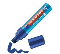 edding 388 Marqueur pour chevalets - bleu - 10 marqueurs - pointe biseautée 4-12 mm - marqueur pour écrire, dessiner et marquer sur du papier pour tableau de conférence - ne déborde pas - ne sèche pas