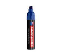 EDDING - Marqueur permanent edding 390, pointe biseautée, bleu largeur de tracé: env. 4,0 - 12,0 mm, rechargeable avec encre de chine T25 / T100 edding, encre de chine i Bleu G