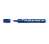edding Marqueur permanent 2000 C – Bleu 1,5-3 mm pour verre, métal, plastique – Pack de 10