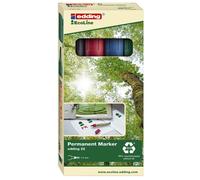 Edding 4-22-4 22 Marqueur permanent EcoLine - 1 - 5 mm, 4 couleurs assorties, rechargeable