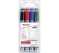 Edding 4-250-4 Marqueur tableau blanc noir, bleu, rouge, vert 1 set