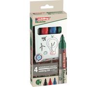 Edding 4-28-4 28 Marqueurs pour tableaux blancs EcoLine - rechargeables, 1,5 - 3 mm, assortis