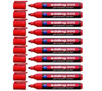 Edding 4-300002 Ve=10 marqueurs permanents Rouge