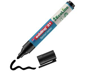 Edding 4-31001 Marqueur pour tableau à feuilles mobiles pointe ronde 1.5 - 3 mm noir