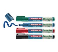Edding 4-32-4 Marqueur pour tableau à feuilles mobiles pointe biseau 1 - 5 mm