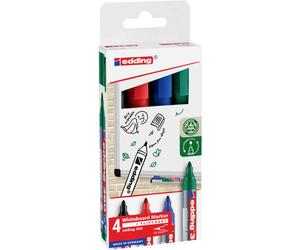Edding 4-360-4-2 Set de marqueurs pour tableau blanc noir, bleu, rouge, vert 1 pc(s)