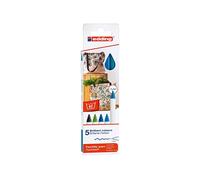 Edding 4-4600-5099 4600 Stylo pour textiles - pointe ogive, 1 mm, lot de 5 cool colours