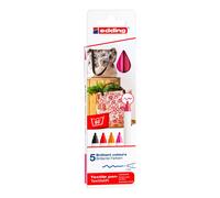 Edding 4-4600-5999 4600 Stylo textile - pointe ogive, 1 mm, set de 5 couleurs chaudes