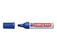 edding Marqueur indélébile 4-500 003 Pointe biseautée Bleu 10 pièces