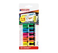 edding 4-7-5-S1999 4 + 1 : edding 7 Mini surligneurs, couleurs assorties, 4 pièces + 1 pièce E