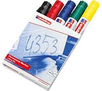edding 4-800999 Lot de 5 marqueurs permanents 800, rechargeables, 4 à 12 mm, assortis, assortiment