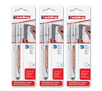 edding 4-8850-1-4001 Lot de 3 marqueurs spéciaux 8850 avec trou de perçage 0,7 à 1 mm Noir